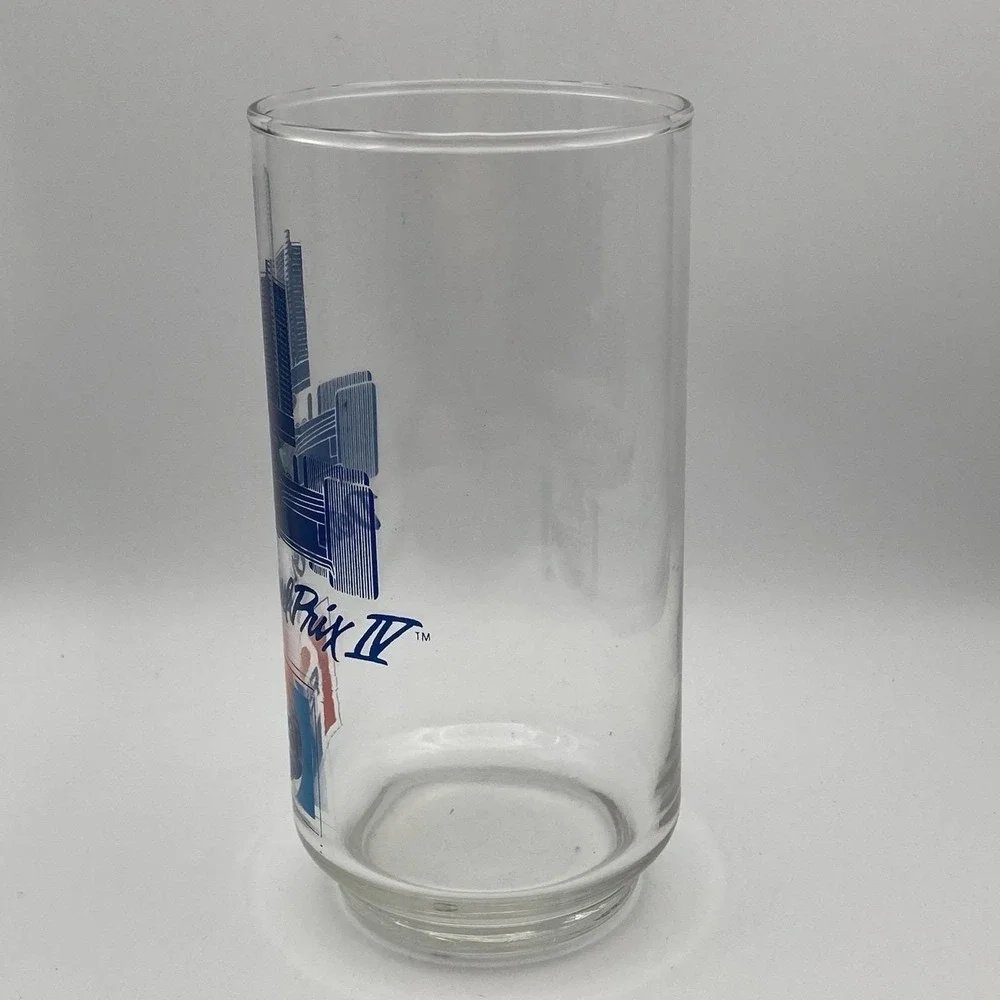 1 - Vtg 1985 Detroit Grand Prix IV Glass / Pepsi Formula 1 Racing Souvenir Cola